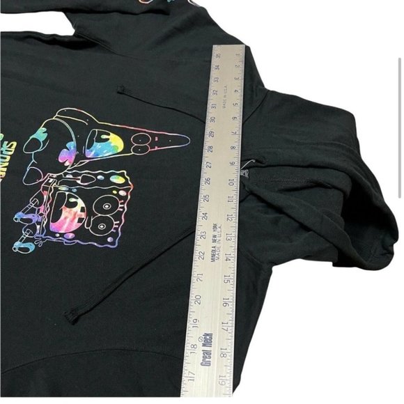Spongebob Squarepants Adult Hoodie Patrick Jellyfish Colorful Rainbow Tie Dye - Picture 4 of 13